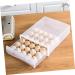 Hohopeti 1 pc Box refrigerator egg drawer fridge egg container refrigerator egg holder Transparent Color 36X26CM double-deck - Buy Online on GoSupps.com