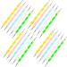 DAWOO 20pcs 2 Way Dotting Pen Tool Nail Art Tip Dot Paint Manicure kit Nail Dotti - Perfect for Creating Beautiful Nail Designs 4 sets(20pcs)