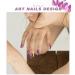 Sethexy Glitter Sparkle Mandel False Nails - 24PCs Acrylic Press On Nails for Women & Girls | Strawberry Juice Swirl Design - Buy Online on GoSupps.com