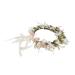 Holibanna Wreath Flower Hair Band Photo Props Headpiece for Women Retro Leaves Women Floral Boho Wedding Decor Garland Wedding Headdress Headband Fabric Travel European and American White One Size White
