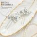Jeairts Rhinestone Flower Hair Pins - Pearl Bridal Headpiece with Blue Beads - Wedding Hair Accessories for Brides - Buy Online on GoSupps.com