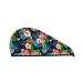 Hair Towel Wrap Hair Drying Towel with Button Towel Turban Head Towel to Dry Hair Quickly (Colorful Flowers)