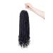 Buy Ombre Lichen Faux Locs with Curly Ends - 16 Inch Synthetic Crochet Dreadlocks (3 Packs) - Natural Black Hair Extensions for Stunning Styles - Buy Online on GoSupps.com
