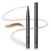 Eyebrow Pencil For Eye Makeup - Microblading Waterproof Eyebrow Pen  Liquid Brow Pencil With 4 Micro-Fork Tip  Long-Lasting Smudgeproof Create Natural Eyebrow Hair Stays on All Day (Light Brown)
