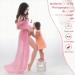 FEOYA Maxi Maternity Dress Chiffon Lace Strapless Gown Split Front - Pink XL - Buy Online on GoSupps.com