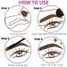 Eyebrow Stamp Stencil Kit with Clear Gel & 10 Reusable Stencils - Dark Brown, Long-lasting & Waterproof - Buy Online on GoSupps.com