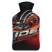 Driver Motorcycle Hot Water Bottle With Cover Plush Bed Bottle Hand Warmer For Adults And Children 26.5X15.3cm