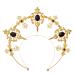 Virgin Mary Halo Crown Gold Goddess Headband Headpiece Halloween Party Hair Accessories A-Gold/Black