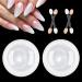 BISHENGYF Pearl White Chrome Nail Powder 2 PCS Upgrade Powder Mermaid Aurora Pearl Nail Powder Glazed Donut Nail Powder Holographic Mirror Nail Chrome Powders for Gel Nails Art Design Nail Glitter 04-Pearl