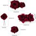 Rose Hair Clip Flower Hairpin Rose Brooch Floral Clips Rose Hair Clip for Thick Hair Flower Pins Wedding Hair Accessories for Women for Women's Hair Accessories Bridal Hair P Wine red - Buy Online on GoSupps.com