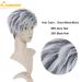 QUEENTAS Ombre Gray Pixie Cut Wig - Short Straight Layered Synthetic Hair for Women - Buy Online on GoSupps.com