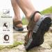 CAMEL CROWN Men's Leather Hiking Sandals - Summer Outdoor Water Beach Sports Sandals with Adjustable Straps (Coffee, Size 10) - Buy Online on GoSupps.com
