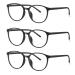 3 Pack Blue Light Blocking Reading Glasses for Men Women Lightweight Square Frame Computer Glasses 150x Purple