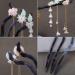 Japanese Style Flower Wooden Hair Sticks - Set of 2 | Chinese Tassel Hairpin & Forks - Buy Online on GoSupps.com