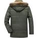 Hanxiulin Oversized Men's Fleece Jacket - Warm Lined Outdoor Coat with Hood - Army Green XXL - Buy Online on GoSupps.com