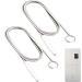 Drain Brush 2Pcs 59 Inch Flexible Drain Cleaning Brush Steel Long Pipe Cleaners Multi-Purpose Steel Pipe Cleaners for Cleaning Car Drain Fridge Drain & More