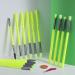Docolor Eye Makeup Brushes Set - 15pcs Professional Brushes for Eyeshadow, Concealer, Eyebrow, Eyelash, and Eye Liners - Neon Green - Buy Online on GoSupps.com