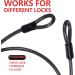DELSWIN 15ft Heavy Duty Security Steel Cable with Loops - 3/8 inch Thick Vinyl Coated Braided Lock Cable for Bike, Generator, Kayak, Patio Furniture - 6ft Cable Option Available - Buy Online on GoSupps.com