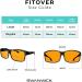 Swanwick Amber Fit Over Blue Light Blocking Glasses | Premium 99% Blue Blocker Glasses for Prescription Frames - Regular Black - Buy Online on GoSupps.com