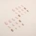 JUSTOTRY 24 Pcs Glitter Almond White French Press on Nails with Heart Pattern - Medium Length Fake Nails with Nail Glue for Women's Nail Art - Buy Online on GoSupps.com