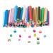 NBEADS 50PCS Mixed Styles Polymer Clay Cane Slices Nail Art Stickers Nail Art Decoration