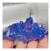1pcs Crystal Cluster Specimen Blue Angel Aura Flower Natural Electroplating Gemstone Quartz Cluster Home Collections (Size : 80-100)