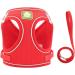 Buy Femax Dog Harness & Leash Set for Small & Medium Dogs - Soft Mesh Adjustable No-Pull Reflective Vest - Perfect for Chihuahuas & Cats (L: Chest 41-46cm) - Red - Buy Online on GoSupps.com