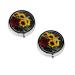 Sunflower and Rose Printed Mini Round Pill Box Pill Box 3 Compartment Medicine Pill Case Pill Organizer Travel Pillbox Portable Pill Box for Pocket Home Office Use