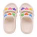 YeteEepot children flip -flops summer slippers girls women soft bathing flaps cozy slides sloping mules slippers slide -resistant beach sandals white 26/27 EU