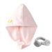 Microfiber hair towel - hair towel wrap hair towel turban with loop and button closure super absorbent fast drying hair towel pink
