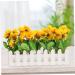 Zerodeko Artificial Flower Fence Outdoor Artificial Plants Sunflower Bouquet Sunflower Artificial Flowers Office Desk Decor Pots Plants Faux Plant White Fake Flowers Villain Foam White 40X9CM - Buy Online on GoSupps.com
