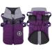 Poseca Dog Coat Winter Puppy Coats Dog Winter Coat Dog Harness Coat Small Dog Harness Puppy Jacket Vest Clothes Reflective Waterproof Dog Coats with Harness for Small Medium Dogs S Purple