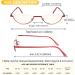 Buy Touk Half Frame Reading Glasses - Anti Blue Light UV Filter Half Moon Lens Spring Hinge Readers for Women (Red/Purple 2.5x) | International Shipping Available - Buy Online on GoSupps.com