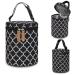 DZOZO Insulated Baby Bottle Bag Breastmilk Cooler Bag Portable Thermal Bottle Bag Baby Bottle Tote Bag Insulated Milk Bottle Bag Storage Bag Portable Milk Bottle Holder Insulated Milk Bottle Carrier Black
