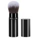 Retractable Makeup Brush - Small Multipurpose Cosmetics Brushes Beginner Friendly Powder Brush for Foundation Sunscreen Bronzing Powder Black