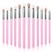 Sibba 12-Piece Pink Makeup Brush Set - Professional Eye Shadow & Contouring Applicator Kit for Women & Girls | International Shipping Available - Buy Online on GoSupps.com