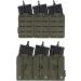 Idogear Molle Magazine Bag | Triple Tactical Magazine Pockets for M4 M14 M16 AR-15 5.56mm - Ranger Green - Buy Online on GoSupps.com