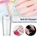 MINAYANLEO 8 Pcs Nail Art Stamper Kit - Transparent Jelly Stamper with Scraper and Brushes for Manicure DIY - Buy Online on GoSupps.com