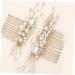 FRCOLOR Set of 3 Pearls Hair Comb Wedding Comb Made of Crystal Elegant Hair Comb Pearl Hair Comb Pearl Wedding Comb Headpiece Made of Pearls Hair Comb for Women Accessories Handmade Bride - Buy Online on GoSupps.com