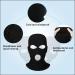 Nitaiun 2-Piece 3-Hole Full Face Cover Ski Mask - Breathable Windproof Storm Hood for Men & Women - Motorcycle & Bike Gear - Black - Buy Online on GoSupps.com