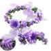 Crown Headbands & Flower Wreath Garlands | purple Hair Wreath & Bracelet for Wedding & Festival | International Shipping - Buy Online on GoSupps.com