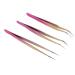 Buy 3-Part Stainless Steel Nail Art Tweezers Set Straight & Bending Tips for Professional Manicure & Color-Changing Water Designs - Nail Studio Essential - Buy Online on GoSupps.com