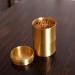 LUOFENG Brass Toothpick Holder - Elegant Toothpick Dispenser & Bamboo Storage Box for Stylish Dining - International Shipping Available - Buy Online on GoSupps.com
