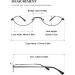 Vevesmundo Metal Reading Glasses Half-Moon Design | 3.5 Diopter Semi-Frame Glasses for Men & Women - Stylish Visual Aid - Buy Online on GoSupps.com
