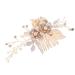 Ipetboom Aesthetic Hair Accessories Hair Comb Alloy Hollow Out Bridesmaid Headgear Hair Comb Wedding