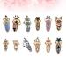 Minkissy 12pcs Crystal Finger Nail Rings - Alloy Crown Flower Bow Rhinestone Decor for Girls and Women - Buy Online on GoSupps.com