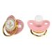Ergonomic Baby Pacifier with Covered Rhinestones - Golden Curved Design Letters M | International Shipping - Buy Online on GoSupps.com