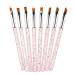 JHCHA 8pcs Flower Nail Art Brush Pens Gel UV Nail Painting Design Flower Drawing Pen Standard C