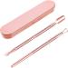 Cuticle Pusher Remover Kit Stainless Steel Triangle Cuticle Peeler Scraper and Double Ended Cuticle Pusher Cutter Spoon Nail Cleaner Gel Nail Polish Nail Remover Tools (Rose Gold)