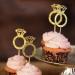 Glitter Cupcake Toppers 10pcs Engagement Ring Cupcake Topper Wedding Engagement Cake Decorations - Buy Online on GoSupps.com